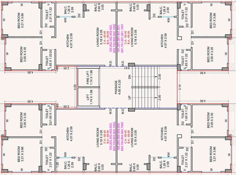 Floor Plan of Savani Prayosha Orchid in Dindoli, Surat - Image 82709