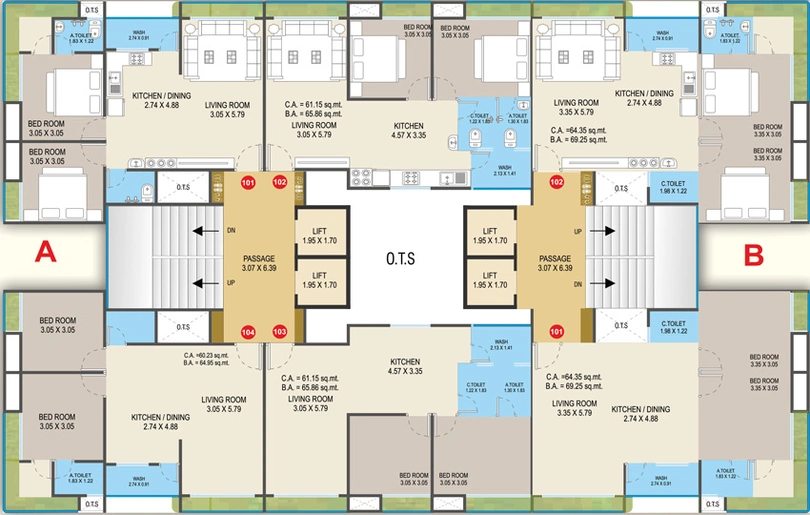 Floor Plan of Heaven Saundarya Palace in Variav, Surat - Image 82873