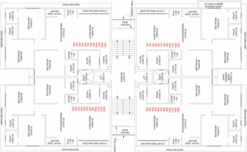 Floor Plan of Trisha Shivanta in Waghodia Road, Vadodara - Image 103831