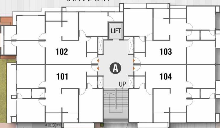 Floor Plan of Rajyash Rains in Vasna, Ahmedabad - Image 82754