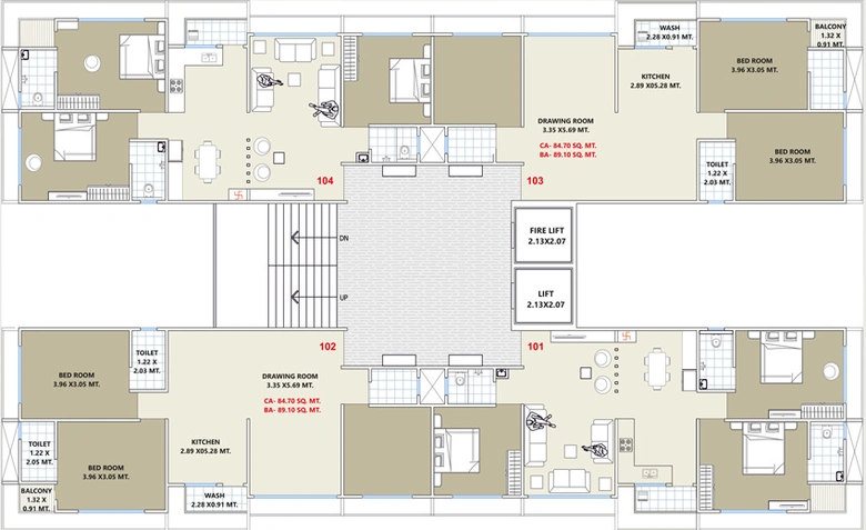 Floor Plan of Shivay Shivalik Candle in Bhimrad, Surat - Image 82716