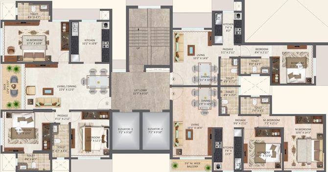 Floor Plan of D.H. Aagman Residency in Mulund West, Mumbai - Image 26823