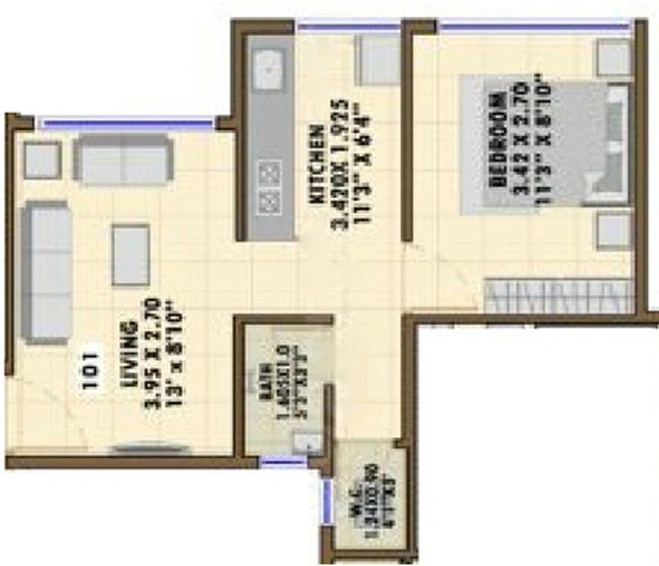 1 BHK Flat in Kartikya Vatika in Panvel, Navi Mumbai - Image 632217