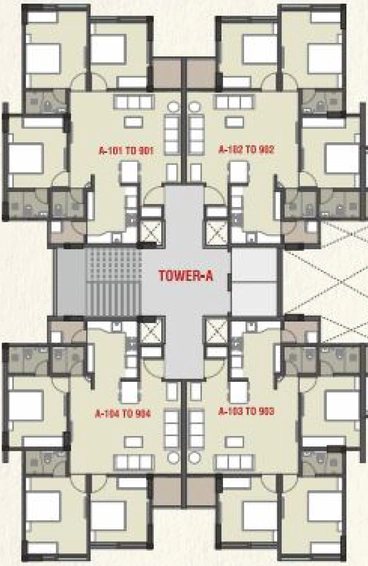 Master Plan of Everest Trinity in Bhayli Road, Vadodara - Image 83252