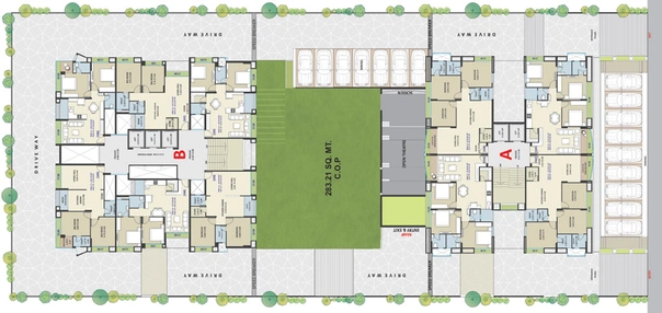 Master Plan of Friends Aroma Heights in Jahangirpura, Surat - Image 83259