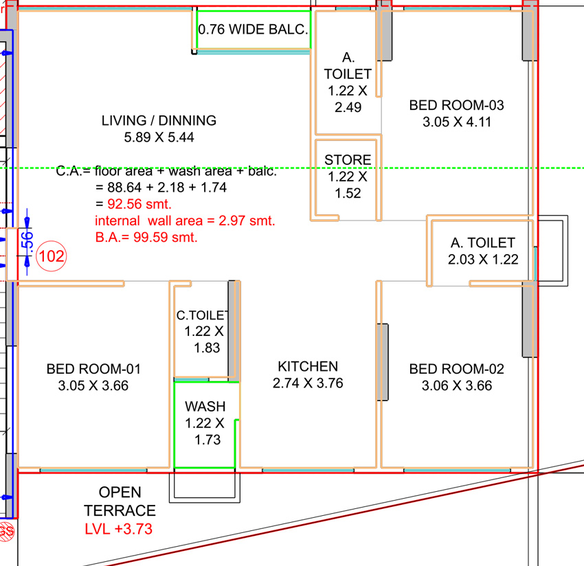 3 BHK Flat in Siddheshwar Shrungal Palace in Althan, Surat - Image 632974