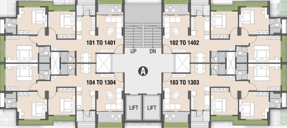 Floor Plan of Abhik Aaryan Heights in Shilaj, Ahmedabad - Image 122169
