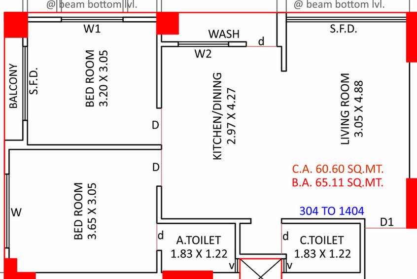 2 BHK Flat in Bhagya Laxmi Green View Heights in Mota Varachha, Surat - Image 633187