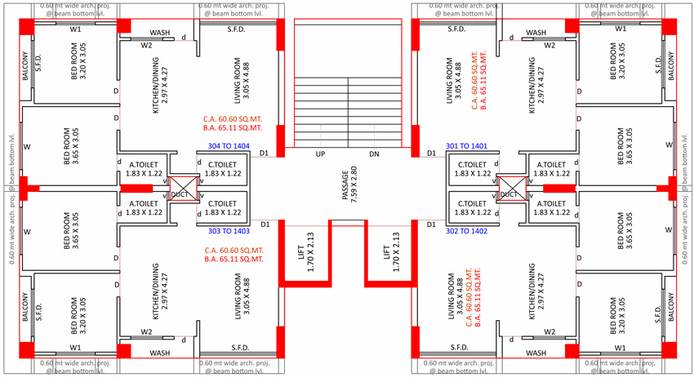 Floor Plan of Bhagya Laxmi Green View Heights in Mota Varachha, Surat - Image 83064