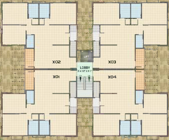 Floor Plan of Othello Nautilus E3 in Vasna Road, Vadodara - Image 83093