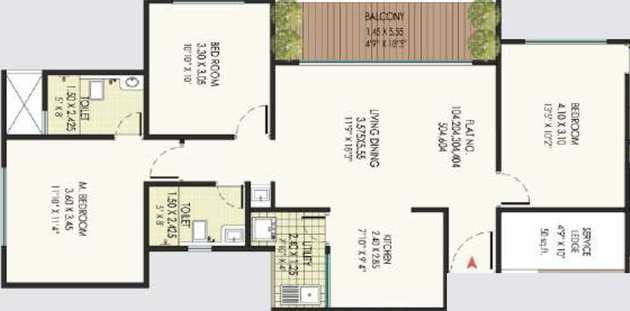 3 BHK Flat in Menlo Delicia in Mundhwa, Pune - Image 444755