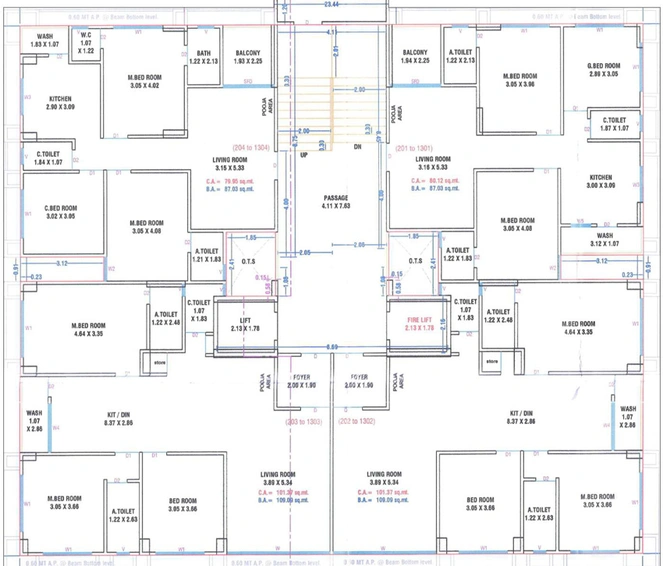 Floor Plan of Rituraj Prosperaa in Althan, Surat - Image 83335