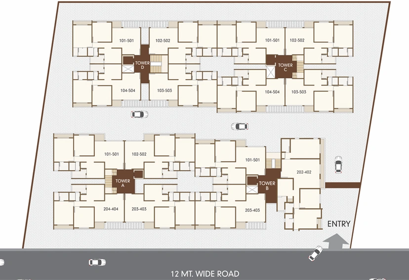 Master Plan of Shivam Prakruti Greens in Bhayli Road, Vadodara - Image 83110