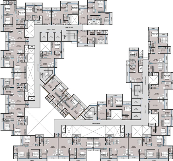 Floor Plan of Avianna Invicta in Ulwe, Navi Mumbai - Image 34753