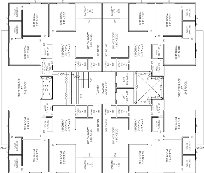 Floor Plan of Sky Seven Synnove Atmosphere in Sevasi, Vadodara - Image 83282