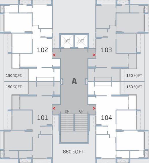Floor Plan of Rajyash Riverium in Vasna, Ahmedabad - Image 83153
