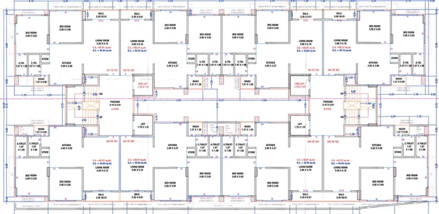 Floor Plan of Dwarkesh Karunesh Homes in Valak, Surat - Image 83300