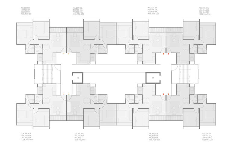 Floor Plan of Skyi Grand Towers - Manas Lake in Bhugaon, Pune - Image 9677