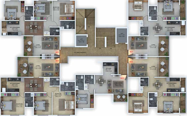 Floor Plan of Gangotree Laxmikrupa in Kothrud, Pune - Image 69