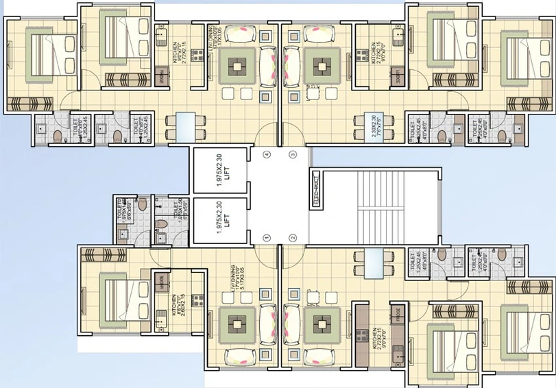Floor Plan of Sidhivinayak Opulence in Govandi East, Mumbai - Image 83344