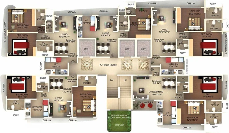 Floor Plan of Laxmi Callista in Goregaon West, Mumbai - Image 83366