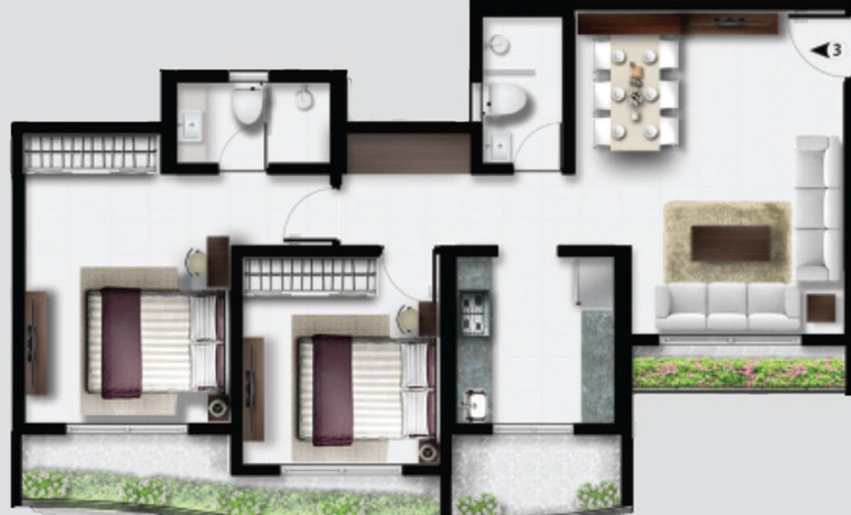2 BHK Flat in KKG Anandam in Bhayandar West, Thane - Image 237343