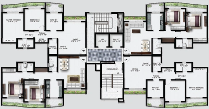 Floor Plan of KKG Anandam in Bhayandar West, Thane - Image 1215