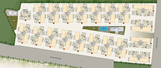 Master Plan of Shyamal Park in Bhayli Road, Vadodara - Image 83403