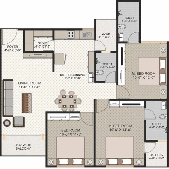 3 BHK Flat in Vihal Aranya in Harni, Vadodara - Image 636381