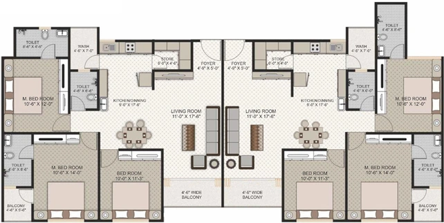 Floor Plan of Vihal Aranya in Harni, Vadodara - Image 83700