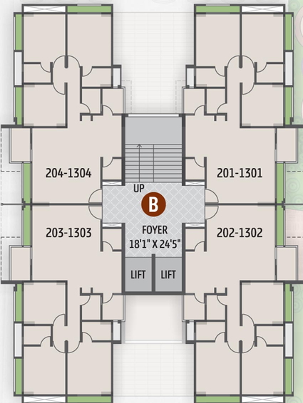 Floor Plan of Seventh Bliss in Gota, Ahmedabad - Image 83554