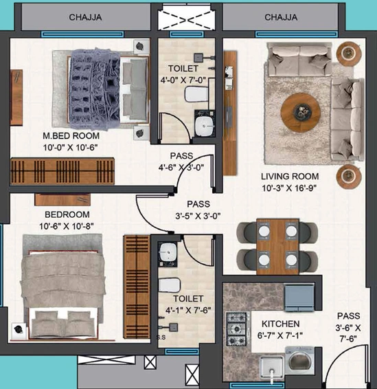 2 BHK Flat in Mayfair The View in Vikhroli West, Mumbai - Image 452376