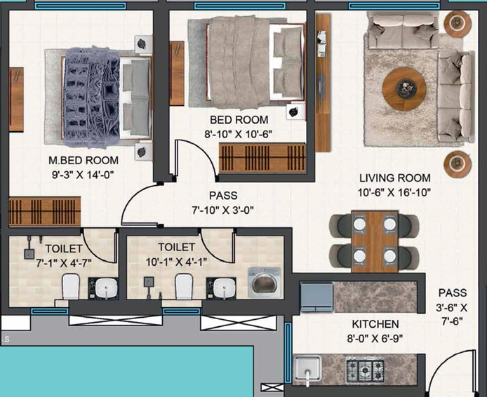 2 BHK Flat in Mayfair The View in Vikhroli West, Mumbai - Image 452377
