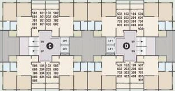 Floor Plan of Seventh Parisar in Gota, Ahmedabad - Image 83580