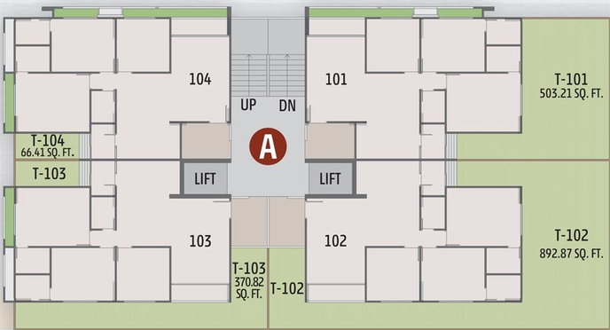 Floor Plan of Keshar Kadam in Thaltej, Ahmedabad - Image 83456