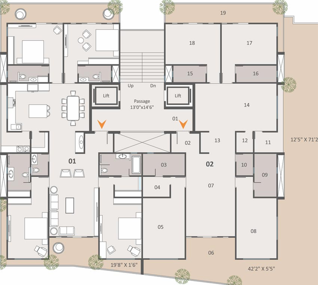 Floor Plan of Samanvay Anantam in Akota, Vadodara - Image 83479
