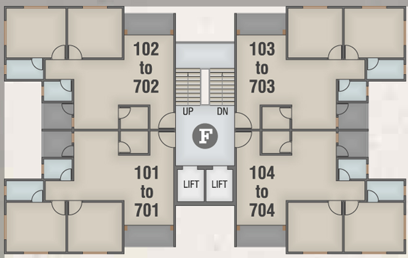 Floor Plan of Vihal Aranya Spring in Vemali, Vadodara - Image 83692
