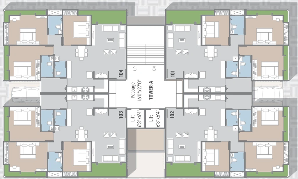 Floor Plan of Dharma Emerald in Manjalpur, Vadodara - Image 83777