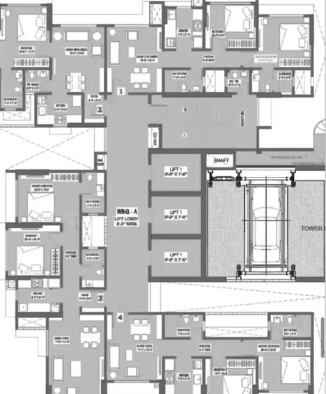 Floor Plan of Pittie Antariksh Ace in Bandra East, Mumbai - Image 26907