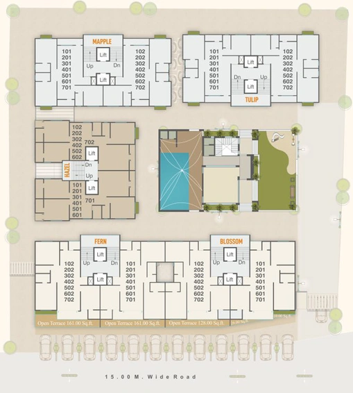 Master Plan of Vraj Green Leaf Exotica in Vasna Bhayli Main Road, Vadodara - Image 83740