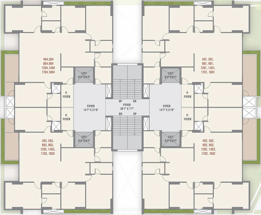 Floor Plan of Shashwat Evana in Vaishnodevi Circle, Ahmedabad - Image 283956