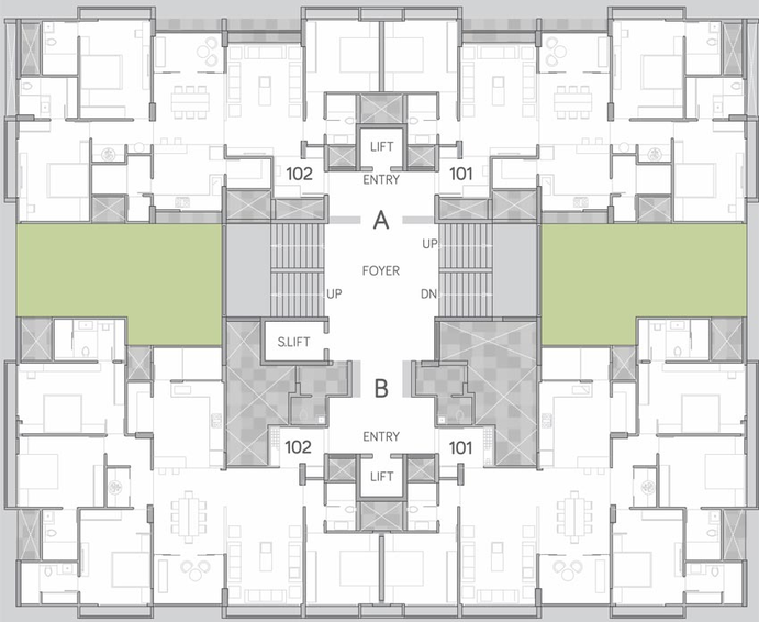 Floor Plan of Aaryan Opulence in Ambli, Ahmedabad - Image 83667