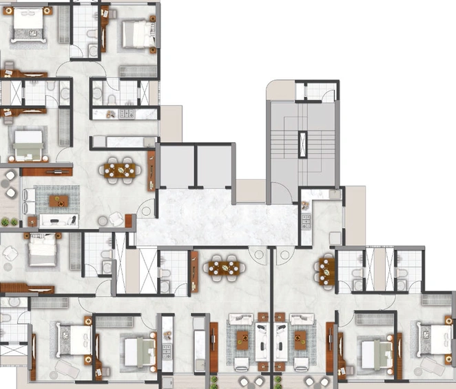 Floor Plan of Platinum Avenue in Khar West, Mumbai - Image 26935