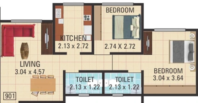 2 BHK Flat in Kotak Royale in Tembhode, Palghar - Image 638822