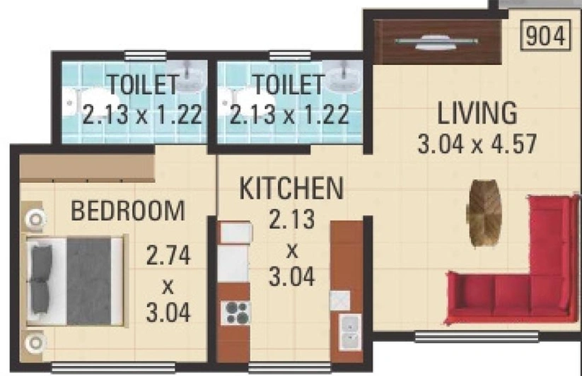 1 BHK Flat in Kotak Royale in Tembhode, Palghar - Image 638821