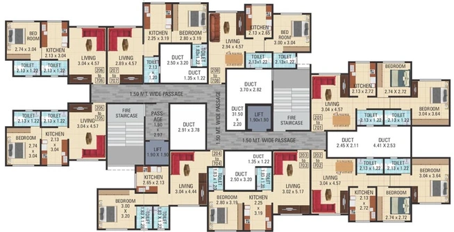 Floor Plan of Kotak Royale in Tembhode, Palghar - Image 84231