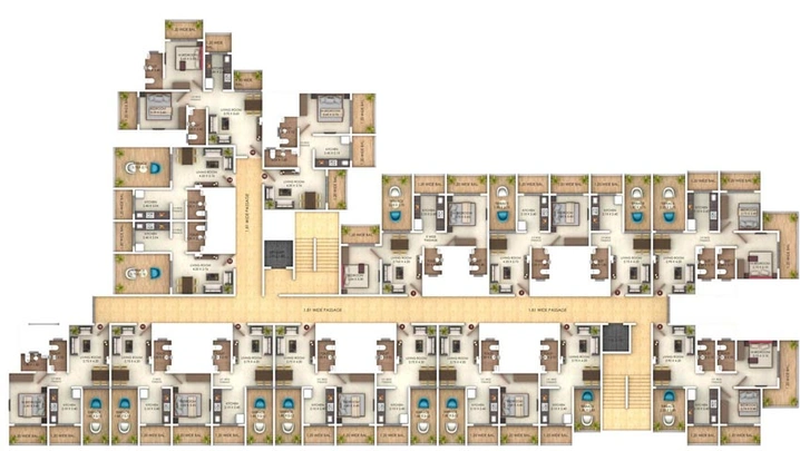 Floor Plan of GBK Vishwajeet Paradise in Ambernath West, Thane - Image 87404