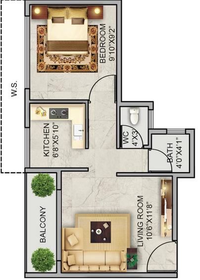 1 BHK Flat in Sai Shradha The Greens in Taloja, Navi Mumbai - Image 684010