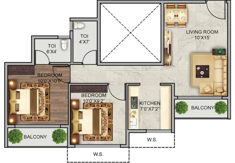 2 BHK Flat in Sai Shradha The Greens in Taloja, Navi Mumbai - Image 684012