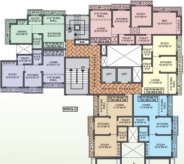 Floor Plan of Shakti Galaxy Heights in Vasai East, Palghar - Image 87305